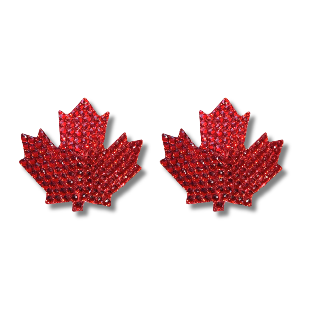 THE FULL MOUNTIE Red Maple Leaf Nipple Pasty, Pasties (2pcs)