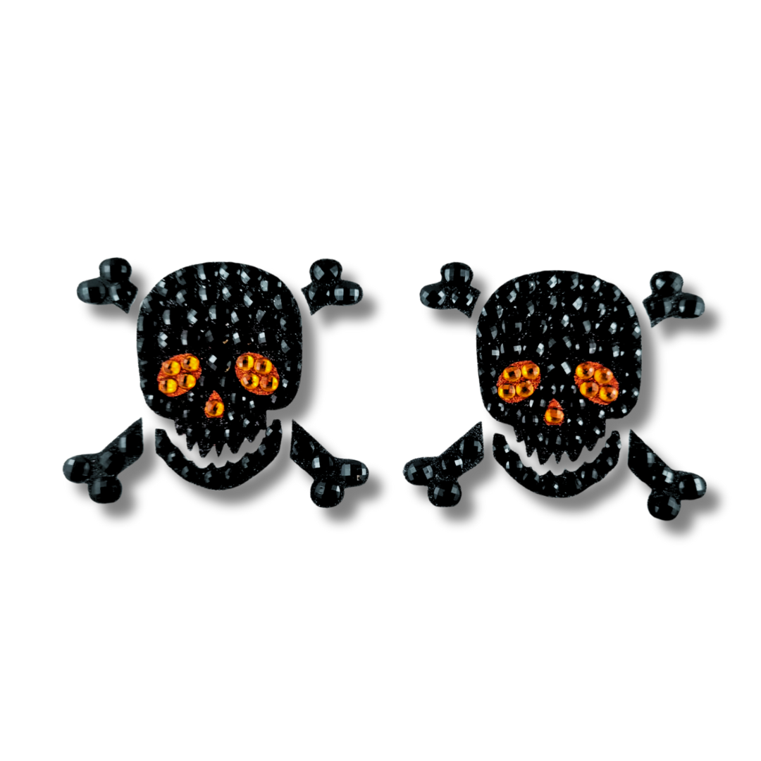 CAPTAIN JACK Glitter Pirate Nipple Covers, Pasties, Body Jewelry (2 pcs)