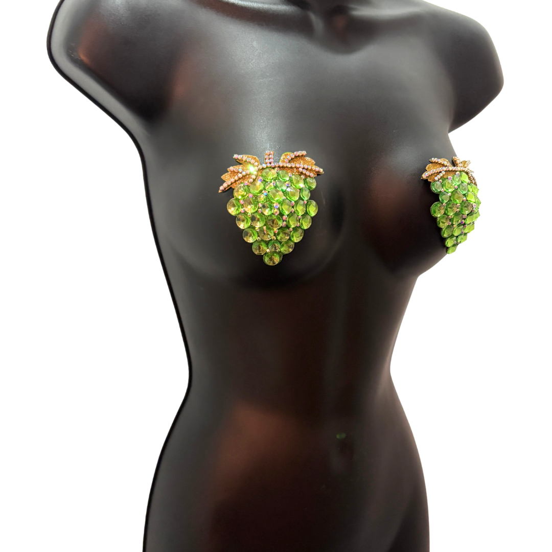 GRAPE EXPECTATIONS Purple or Green Bunches of Grapes Nipple Pasties (2pcs) (Copy)