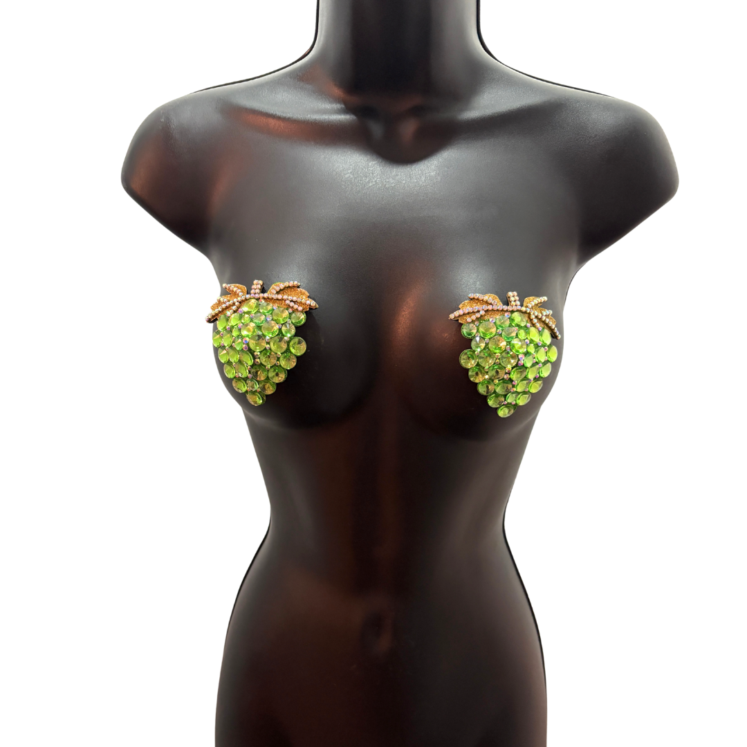 GRAPE EXPECTATIONS Purple or Green Bunches of Grapes Nipple Pasties (2pcs) (Copy)