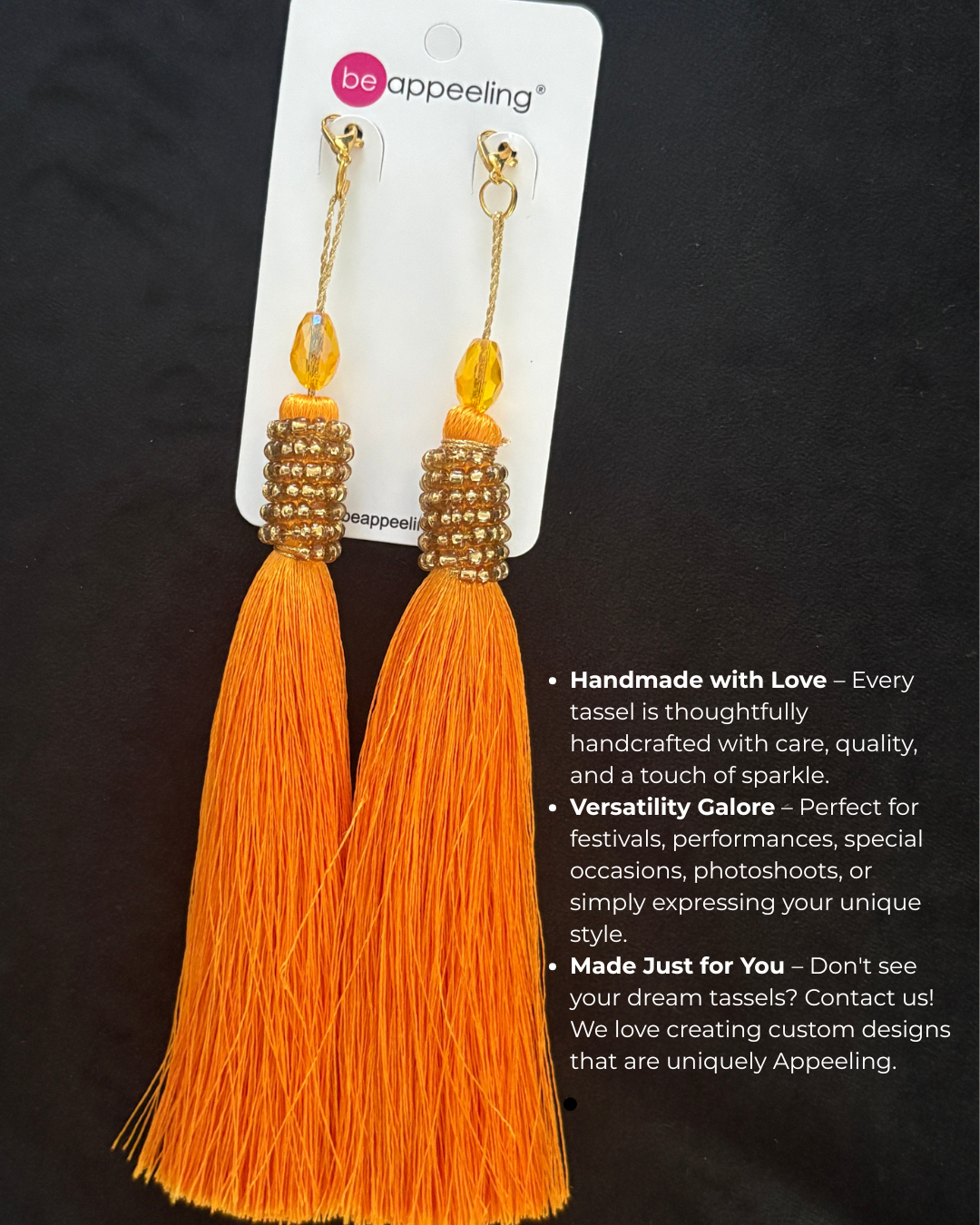 Yellow Goldenrod TASSELS for Nipple Covers, Pasties (2pcs)
