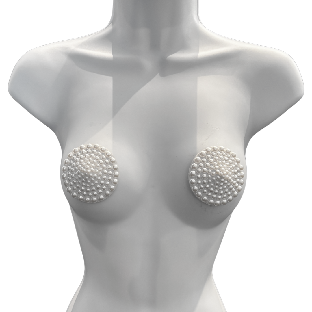 MERINGUE – Pearl Circle Nipple Pasties (2 pcs) Showgirl Bling Appeeling