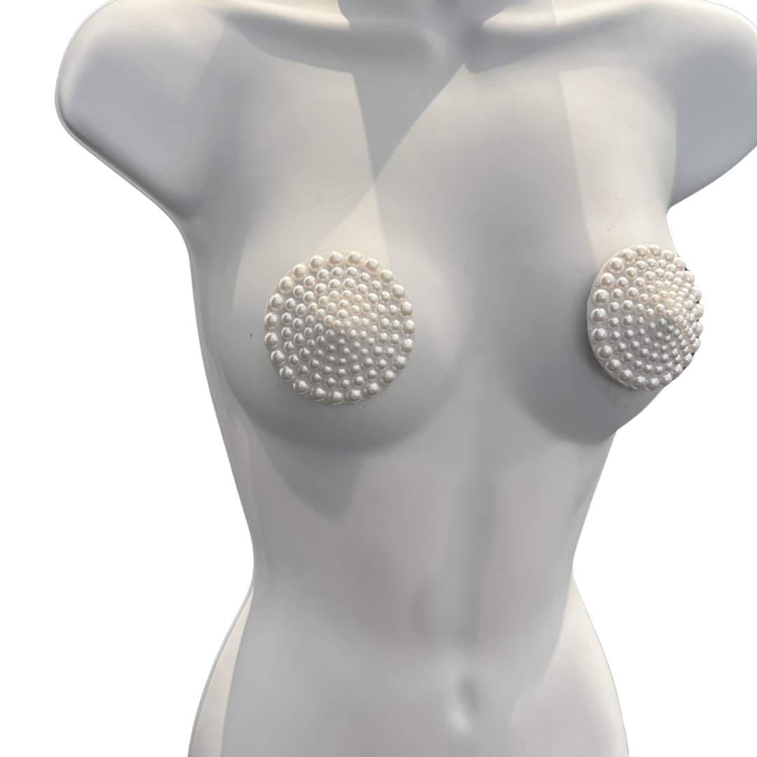 MERINGUE – Pearl Circle Nipple Pasties (2 pcs) Showgirl Bling Appeeling