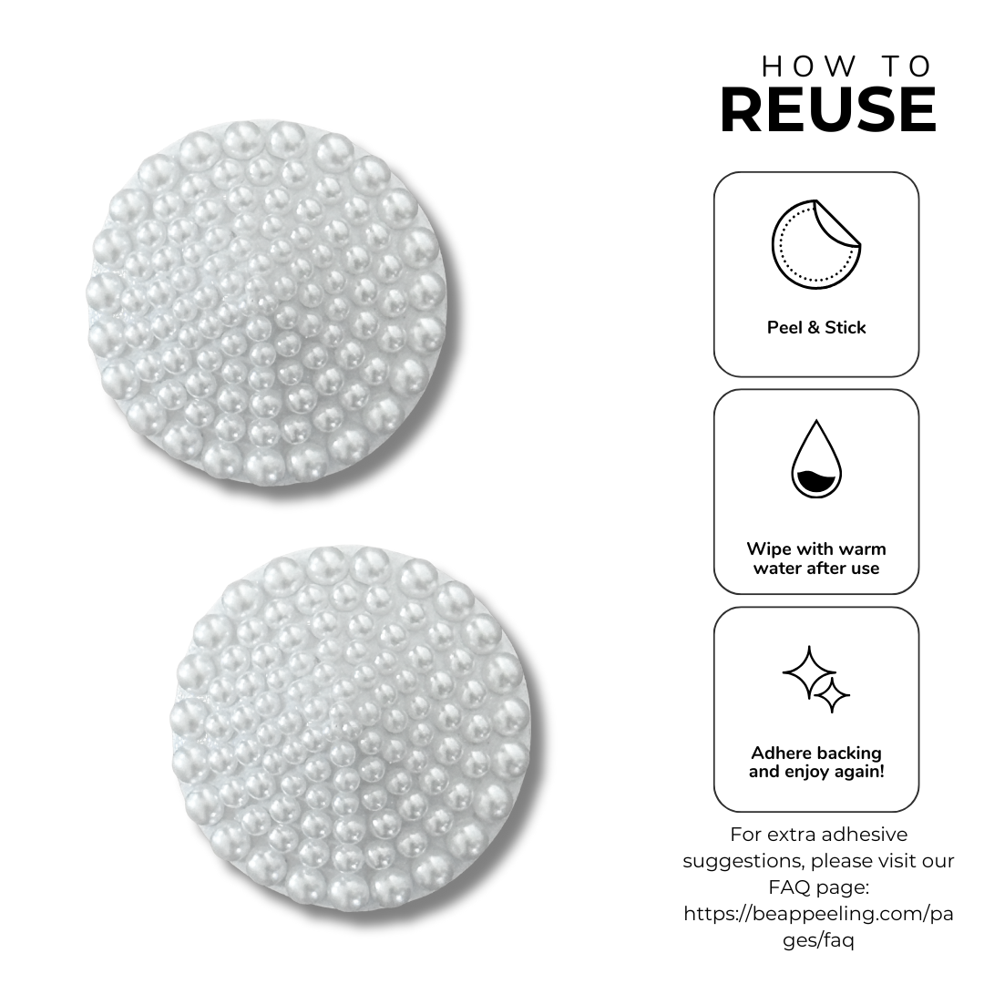MERINGUE – Pearl Circle Nipple Pasties (2 pcs) Showgirl Bling Appeeling