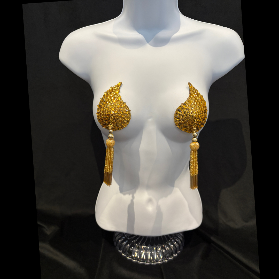 DÉSIRÉE Paisley Gold Gem Nipple Pasties, Pasty (2pcs) - With Removable Tassels (Copy)