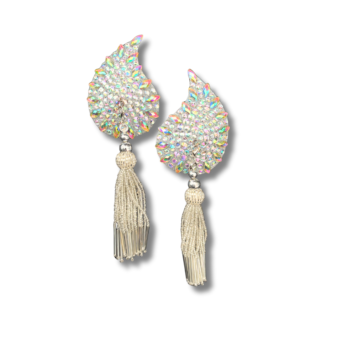 DÉSIRÉE Paisley Red Gem Nipple Pasties, Pasty (2pcs) - With Removable Tassels