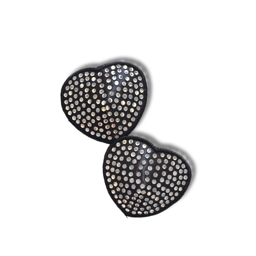 Sweetheart Bundle - 2 Pairs ( 4 pcs) of Heart Pasties with Crystals