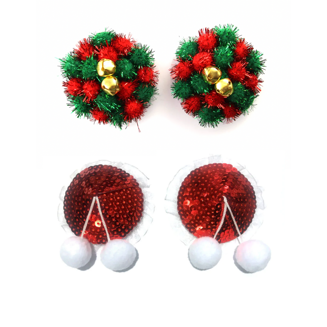 HOLLY DAZED 2 pair, 4pcs Holiday Pasty Bundle