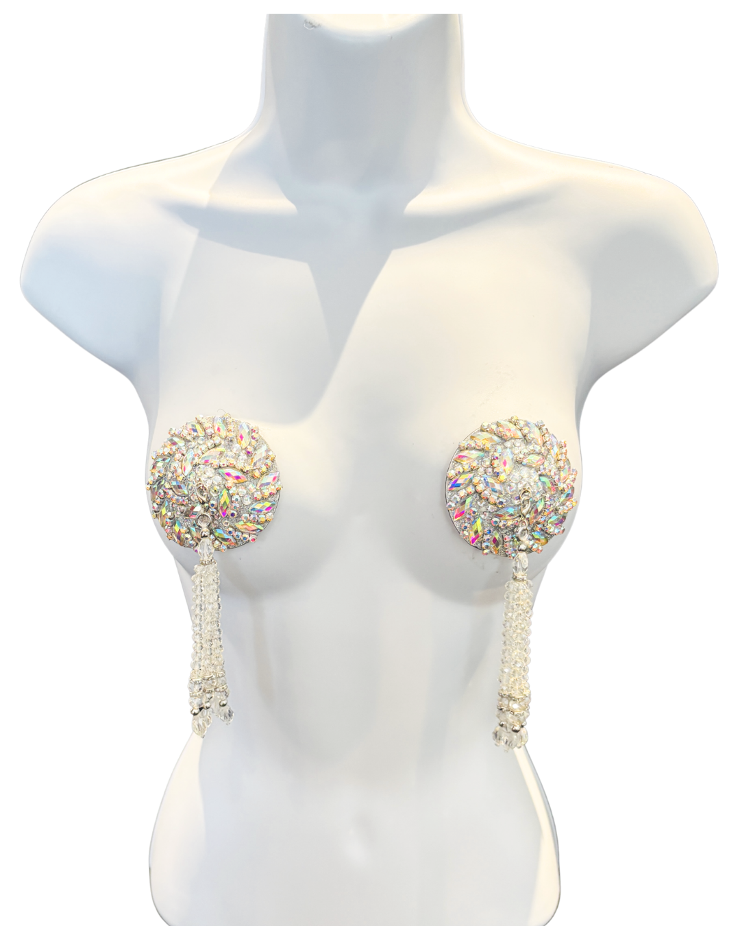 DITA VON TEESE STARLIGHT Glitter & Crystal Pasties with Removable Hand-Beaded Tassels (2pcs)