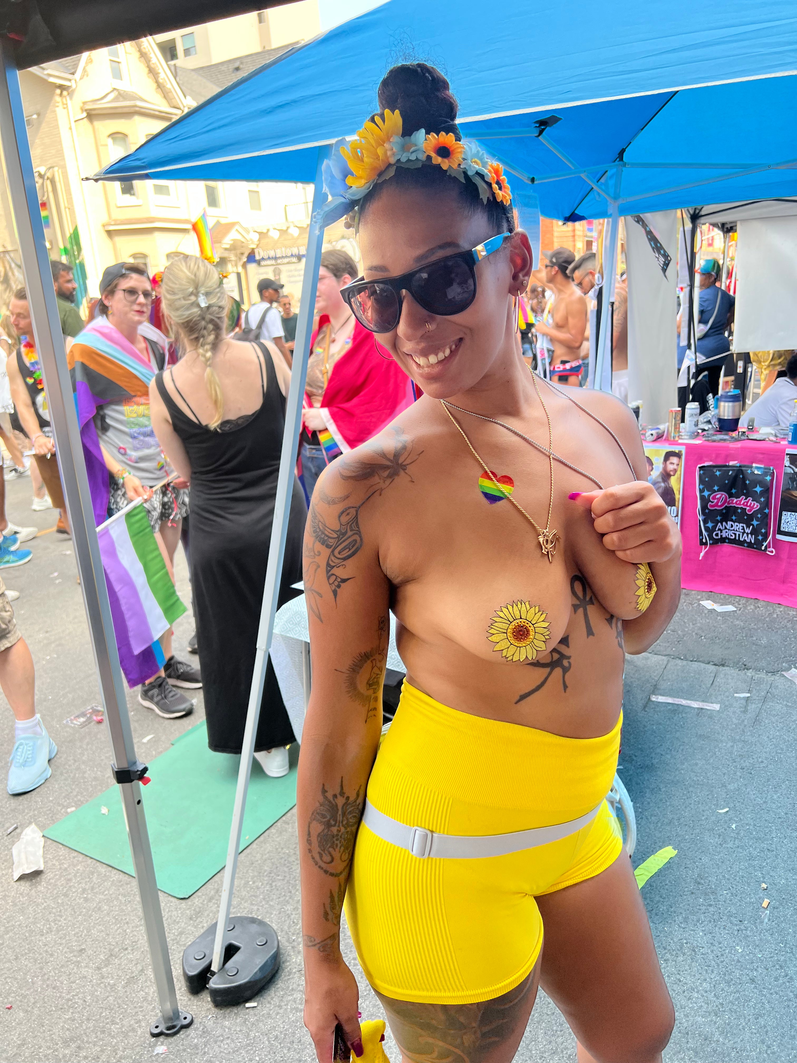 Sunflower Daze Sunflower Glitter Nipple Pasty, Covers ( 2pcs)