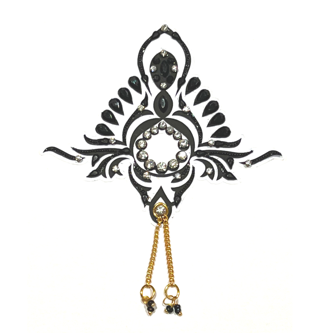 TIARA VON TEASE Intricate Design Nipple Pasty, Cover (2pcs) with delicate gold tassel