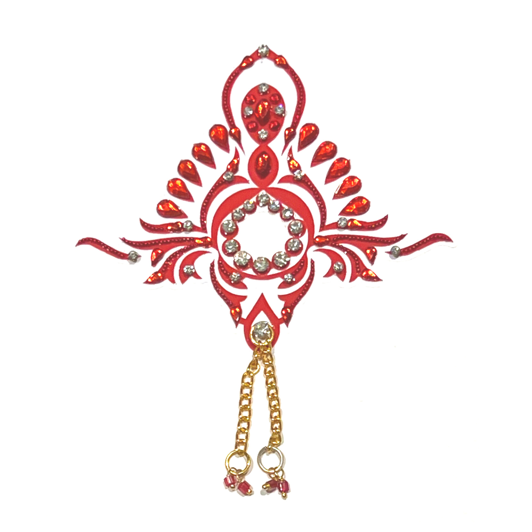 TIARA VON TEASE Intricate Design Nipple Pasty, Cover (2pcs) with delicate gold tassel