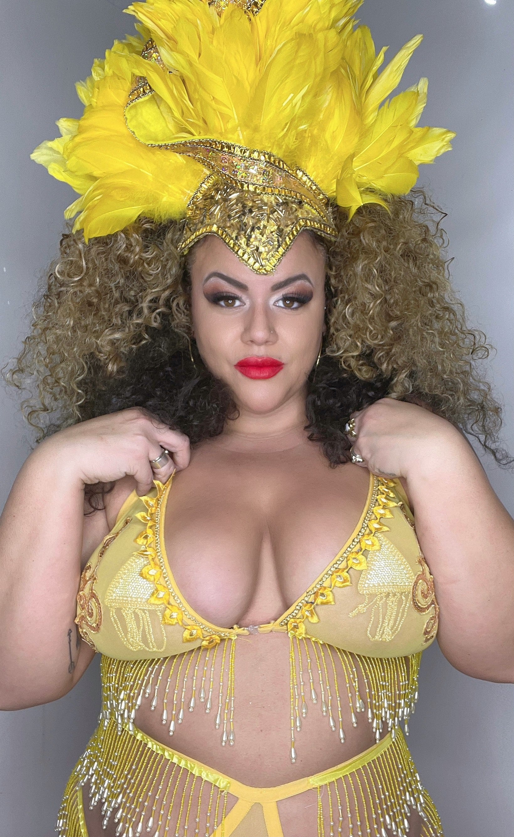 Nefertiti Gold & Rhinestone con borlas doradas Pasty de pezón, cubierta para lencería Burlesque Raves