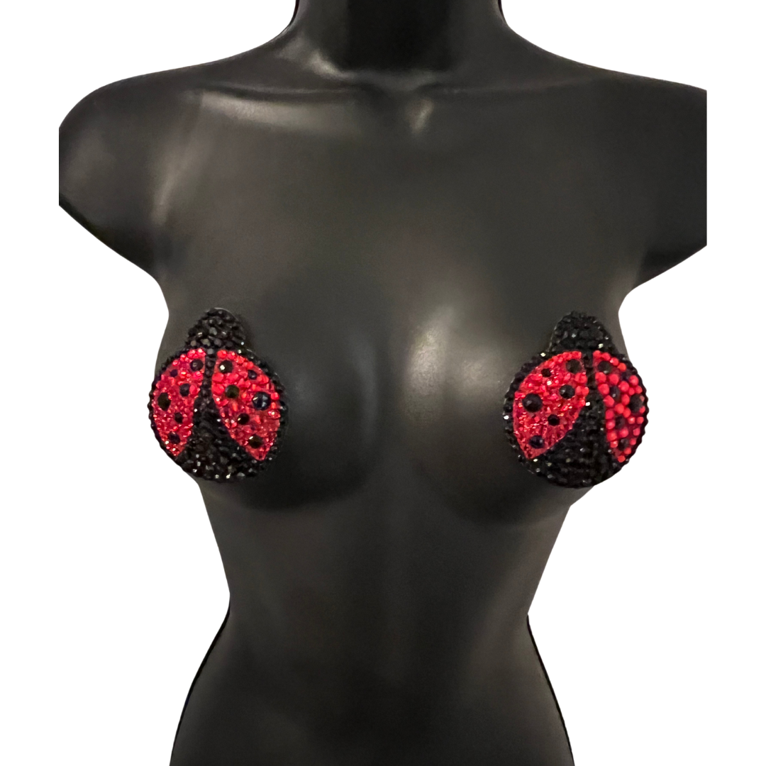 LADY MARMALADE Ladybug Reusable Gem Nipple Pasties, Pasty (2pcs)