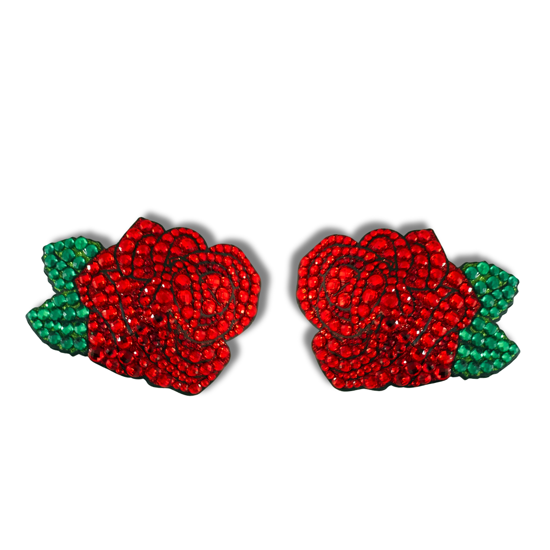 ROSEDALE Red Rose, Reusable Gem Nipple Pasties, Pasty (2pcs)