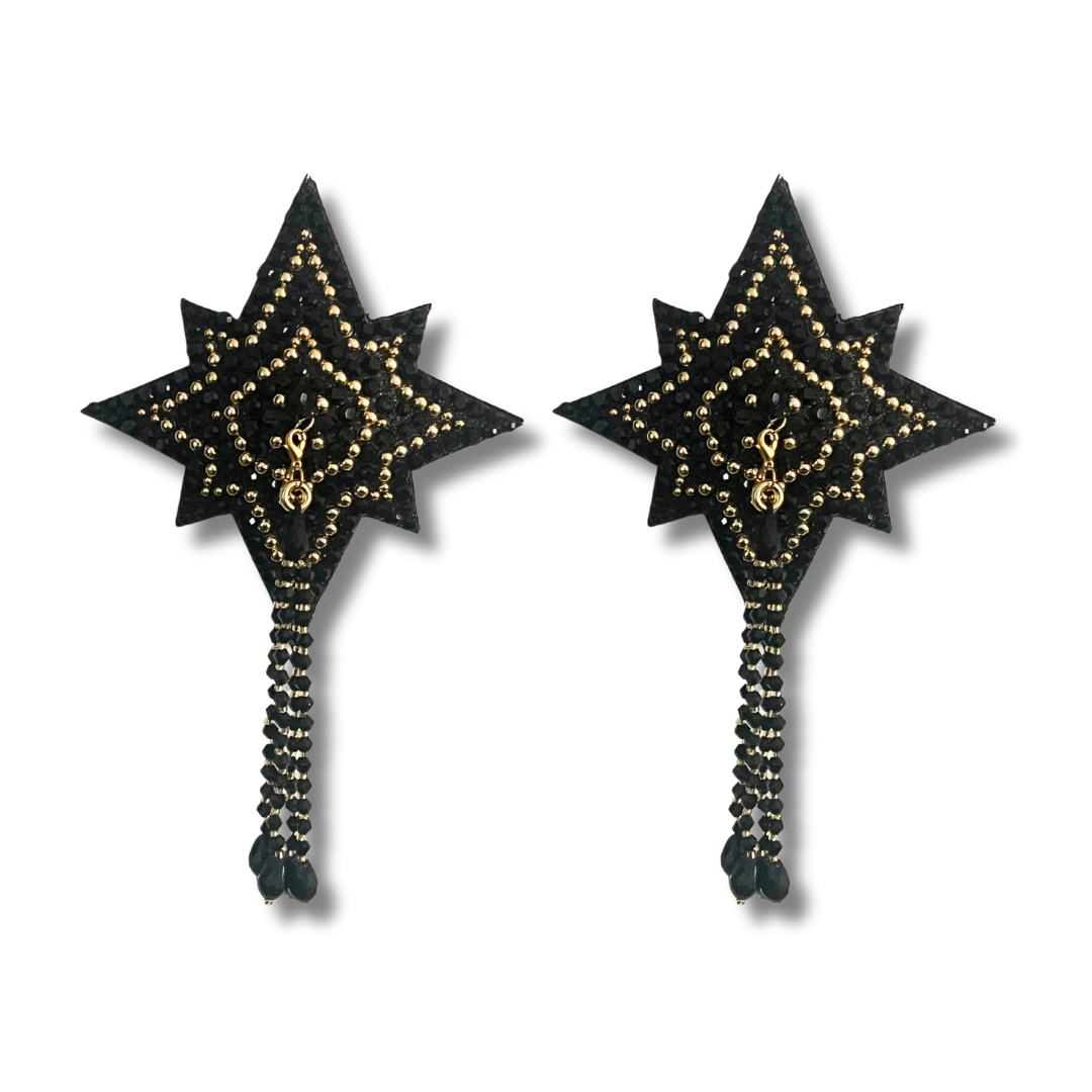 TWINKLE TEASE Dirty Martini x Appeeling Purple Glitter & Gem STAR Pasties with removable tassels (2pcs) (Copy)