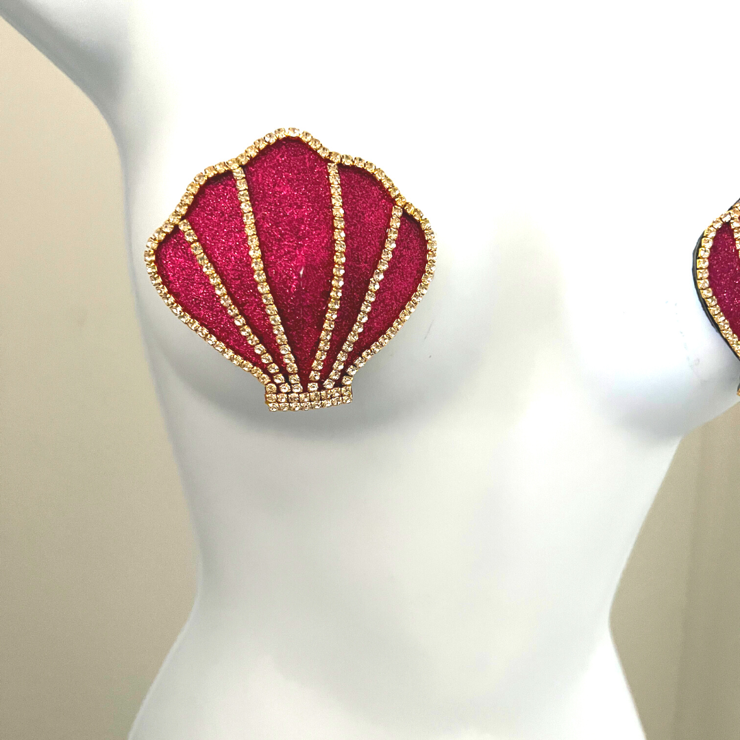 CALYPSO ROSE Paillettes et Strass Nipple Pasty, Couvre (2pcs) pour Raves et Festivals de Lingerie Burlesque