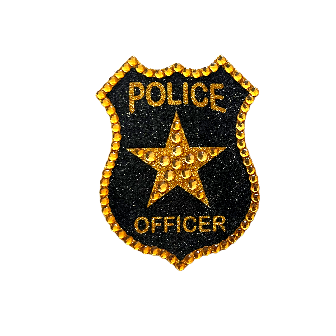 ARRESTING DEVELOPMENT Insigne d'officier de police Paillettes et gemmes NipplePasties, couvertures (2 pièces) pour Burlesque, Rave Carnaval Halloween et festivals