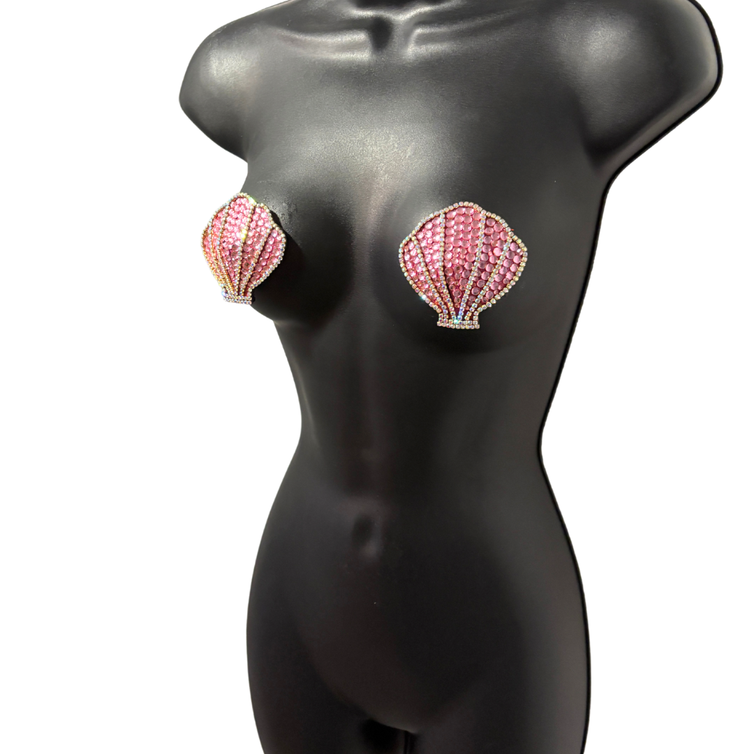 CÔTE d'AMOUR  Rhinestone and Gem Nipple Pasties (2pcs) Available in Pink or Aqua