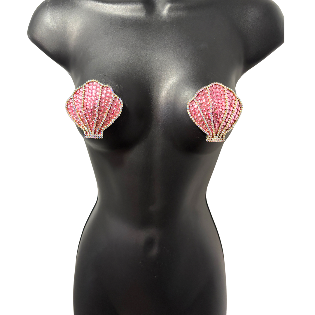CÔTE d'AMOUR  Rhinestone and Gem Nipple Pasties (2pcs) Available in Pink or Aqua