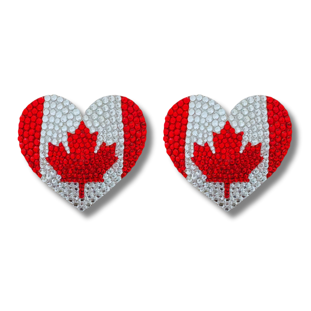 NORTHERN EXPOSURE Canada Heart Maple Leaf Pasties (2 pcs)