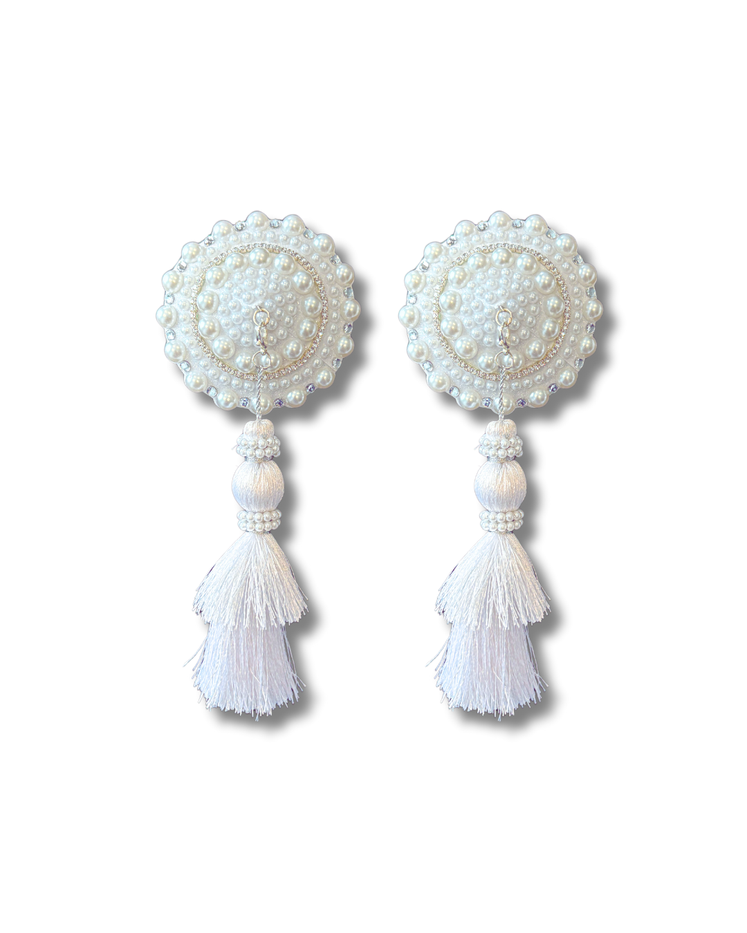 DITA VON TEESE Femmeoiselle Pearl and Gem Pasties with Removable Hand-Beaded Tassels (2pcs)