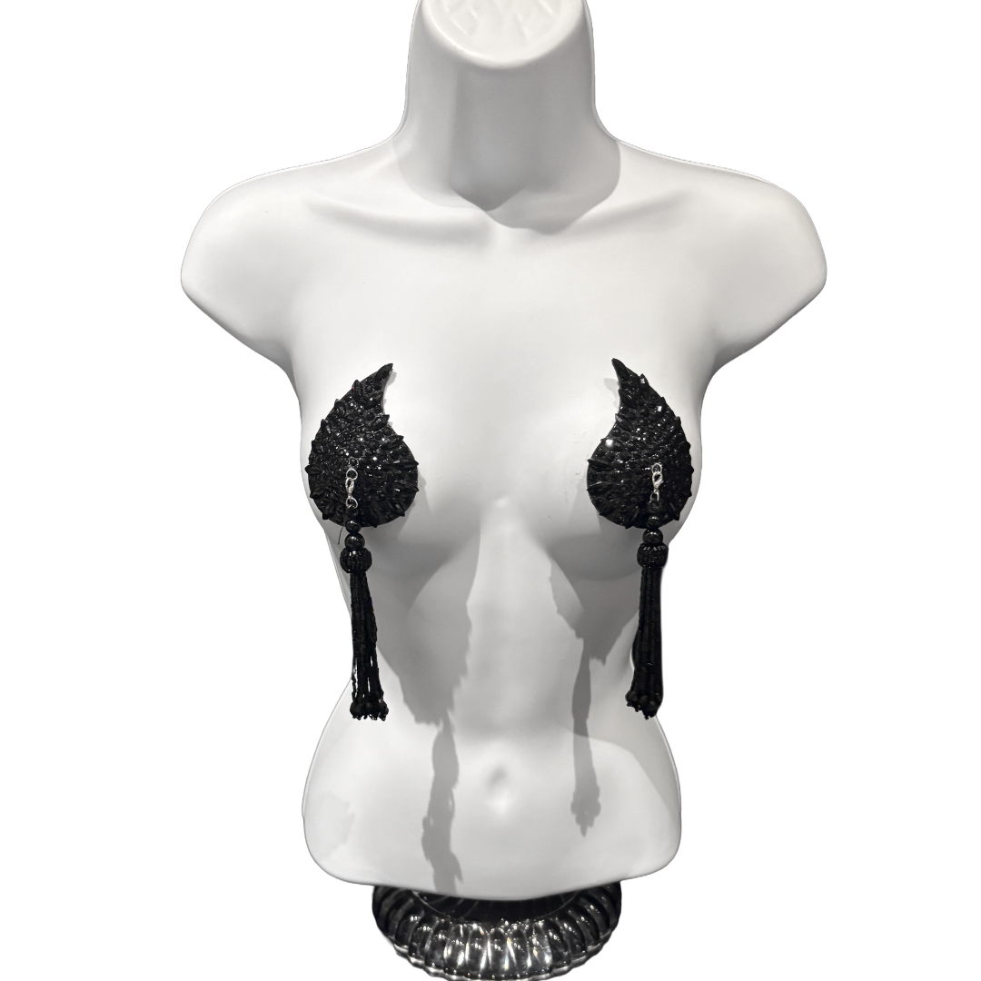 DÉSIRÉE Paisley Black Gem Nipple Pasties, Pasty (2pcs) - With Removable Tassels (Copy)
