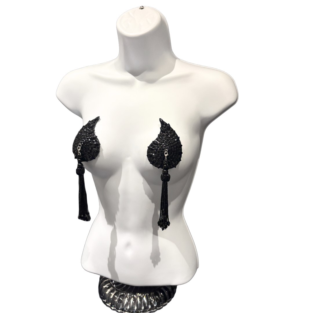 DÉSIRÉE Paisley Black Gem Nipple Pasties, Pasty (2pcs) - With Removable Tassels (Copy)