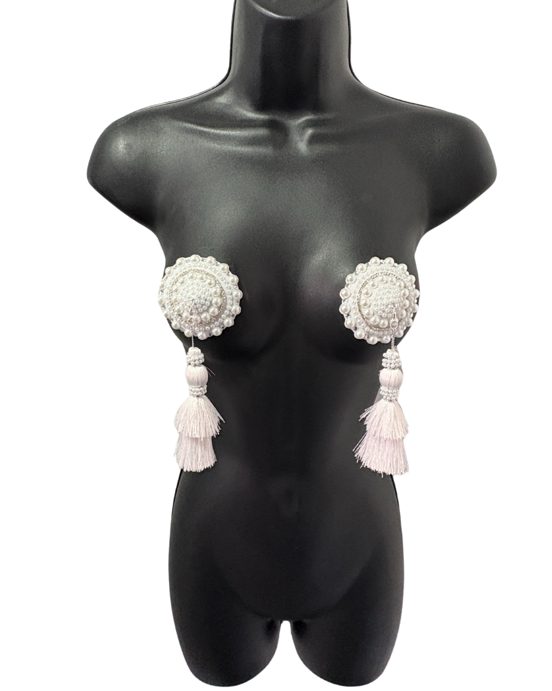 DITA VON TEESE Femmeoiselle Pearl and Gem Pasties with Removable Hand-Beaded Tassels (2pcs)