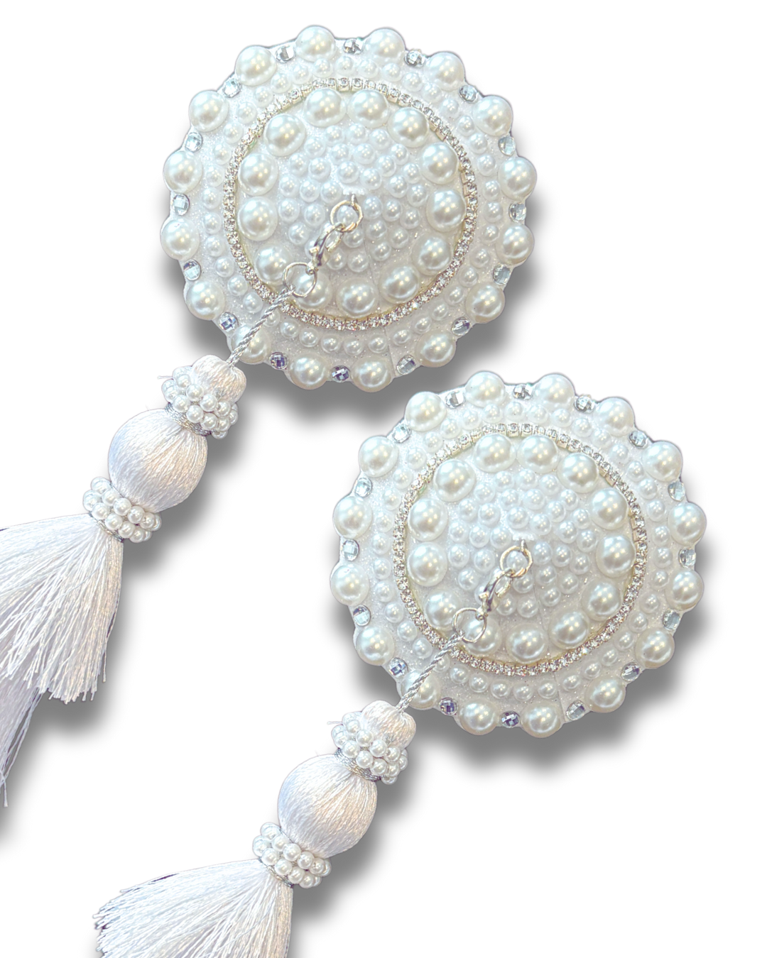 DITA VON TEESE Femmeoiselle Pearl and Gem Pasties with Removable Hand-Beaded Tassels (2pcs)