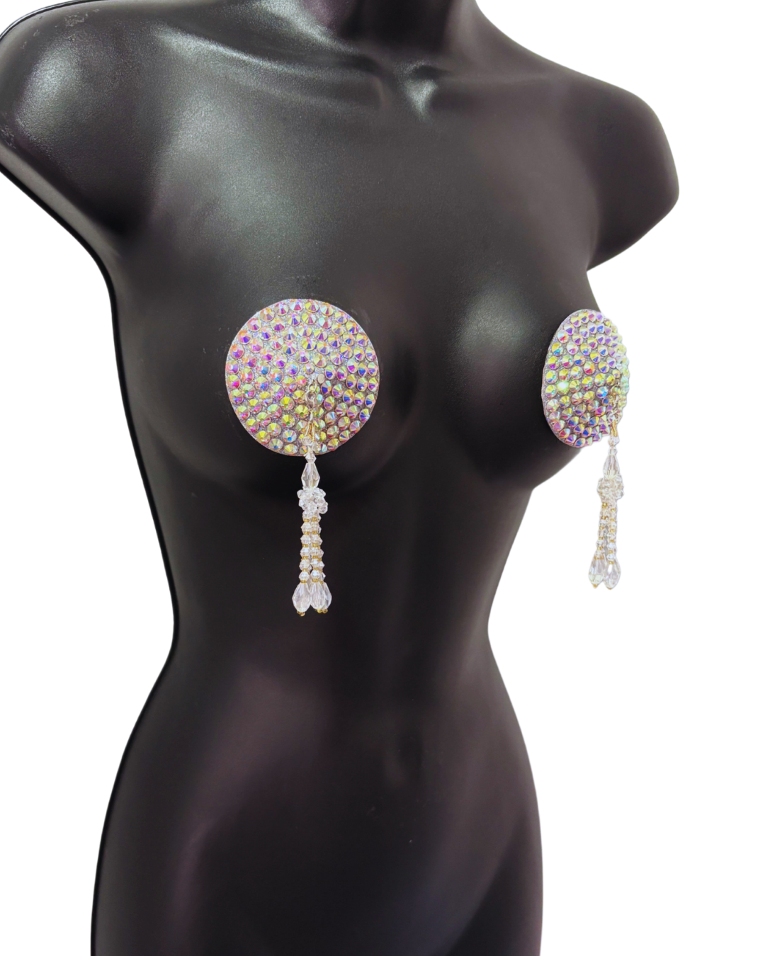 DITA VON TEESE Liberteese Shimmering Crystal Pasties with Removable Tassels (2pcs)