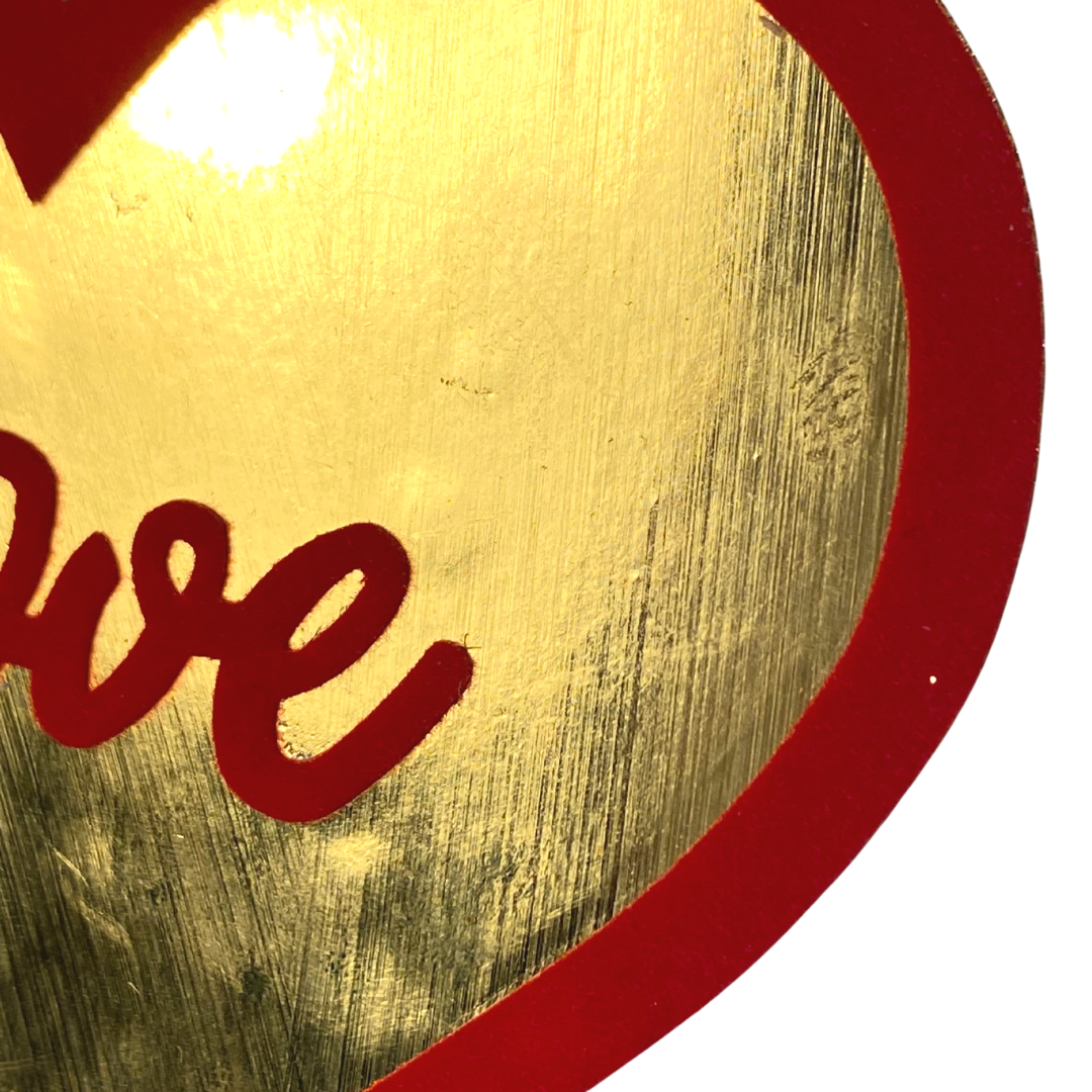 LOVE BOMB BUNDLE (2 paires, 4 pcs) - Coeur en feuille d'or rouge et rouge et pâte à mamelon en gemme rouge, couverture, glands pour carnaval de raves de lingerie burlesque - VENTE