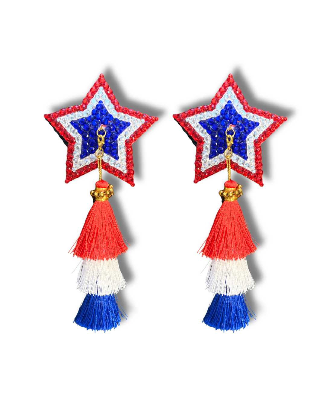 STARS AND STRIPES  Dirty Martnini x Appeeling Nipple Pasties with 2 Pairs of Tassels! (2pcs)