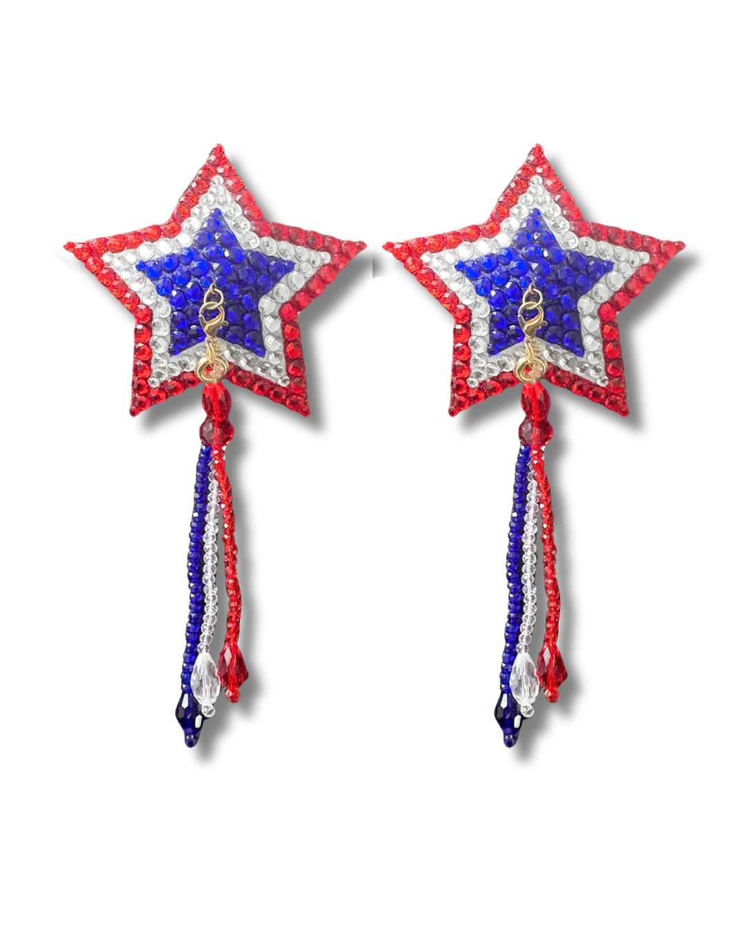 STARS AND STRIPES  Dirty Martnini x Appeeling Nipple Pasties with 2 Pairs of Tassels! (2pcs)