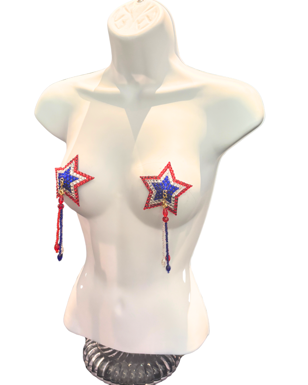 STARS AND STRIPES  Dirty Martnini x Appeeling Nipple Pasties with 2 Pairs of Tassels! (2pcs)