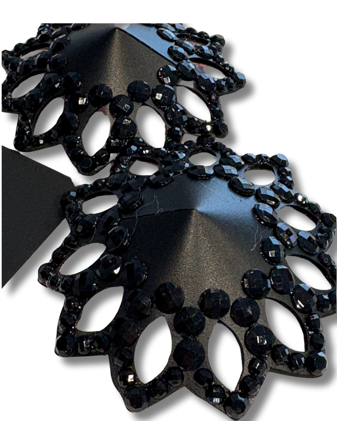 DITA VON TEESE Maitresse Faux Leather and Crystal Intricate Design Pasties (2pcs)
