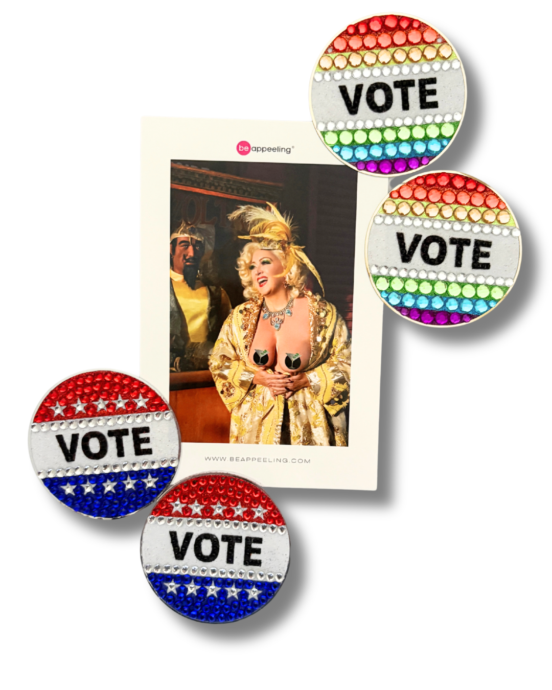 Dirty Martini x Appeeling SUFFRAGETTE Vote Nipple Pasties, Covers (2pcs) Appeeling
