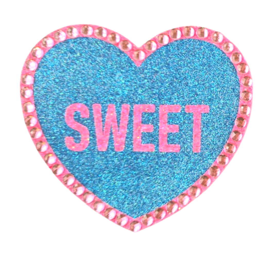 Sweet &amp; Sassy 2 Paires Cupcake et Coeurs Nipple Pastie Bunde (4 pcs) pour Lingerie Burlesque Saint Valentin Festivals Anniversaire - VENTE