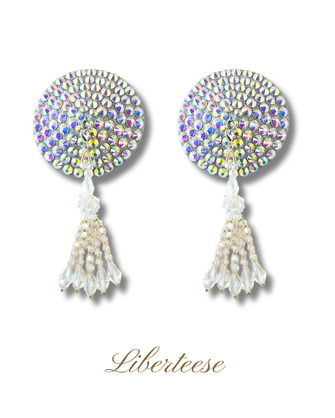 DITA VON TEESE Liberteese Shimmering Crystal Pasties with Removable Tassels (2pcs)