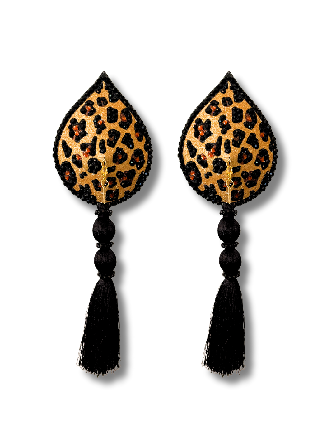GLAMOFLOUGE Dirty Martini x Appeeling LEOPARD PRINT Pasties with 2 Pairs of Removable tassels (2pcs)