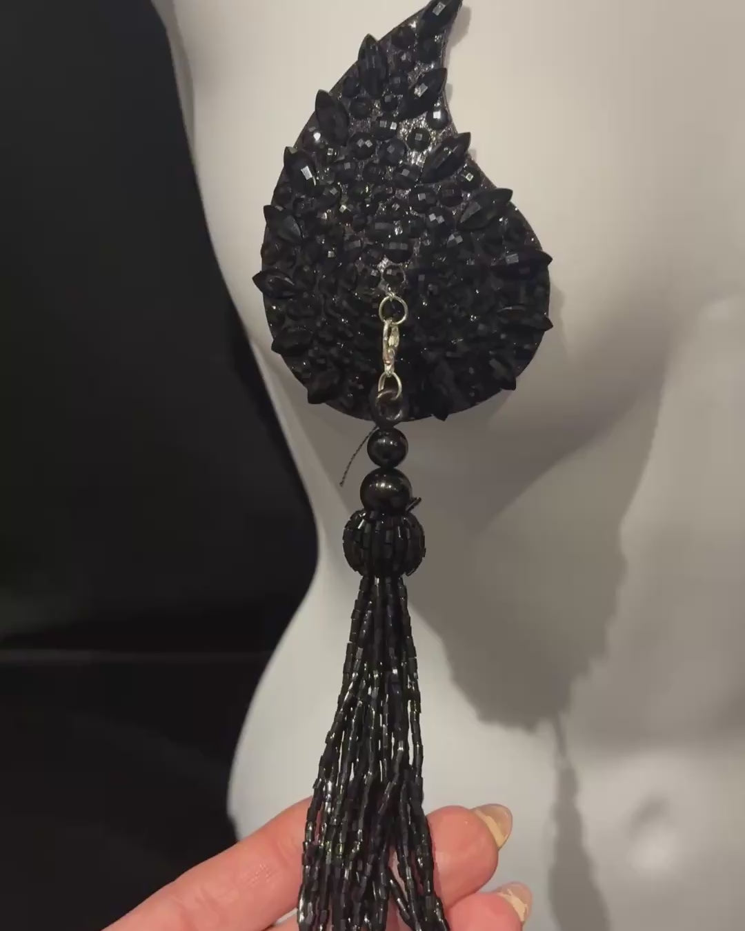 DÉSIRÉE Paisley Silver Gem Nipple Pasties, Pasty (2pcs) - With Removable Tassels Appeeling