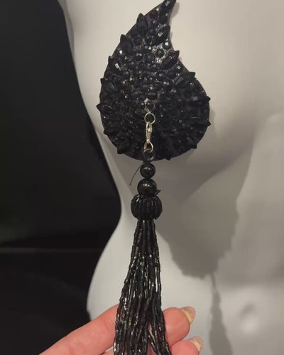DÉSIRÉE Paisley Silver Gem Nipple Pasties, Pasty (2pcs) - With Removable Tassels Appeeling