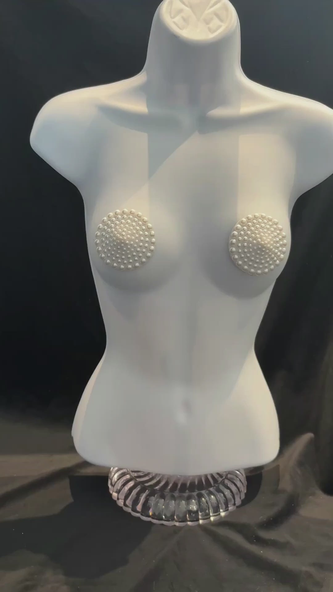 MERINGUE – Pearl Circle Nipple Pasties (2 pcs) Showgirl Bling Appeeling