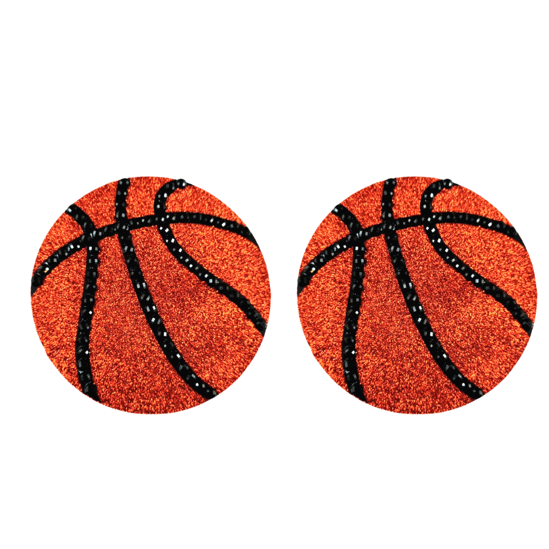 SPORTY SPICE Basketball Design Nipple Pasties, Covers (2pcs) pour Burlesque, Rave Lingerie et Festivals