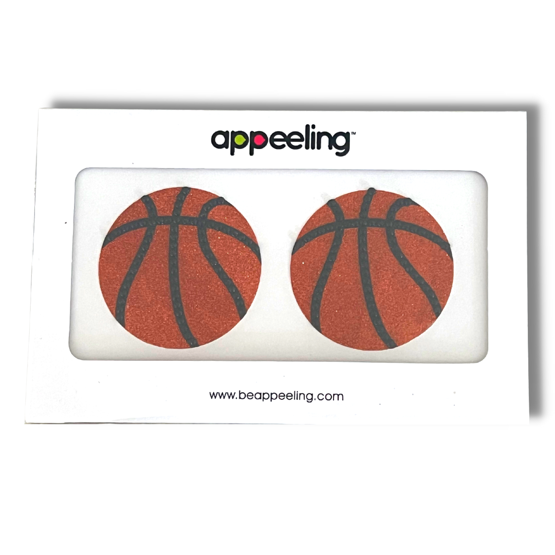 SPORTY SPICE Basketball Design Nipple Pasties, Covers (2pcs) for Burlesque, Rave Lingerie and Festivals