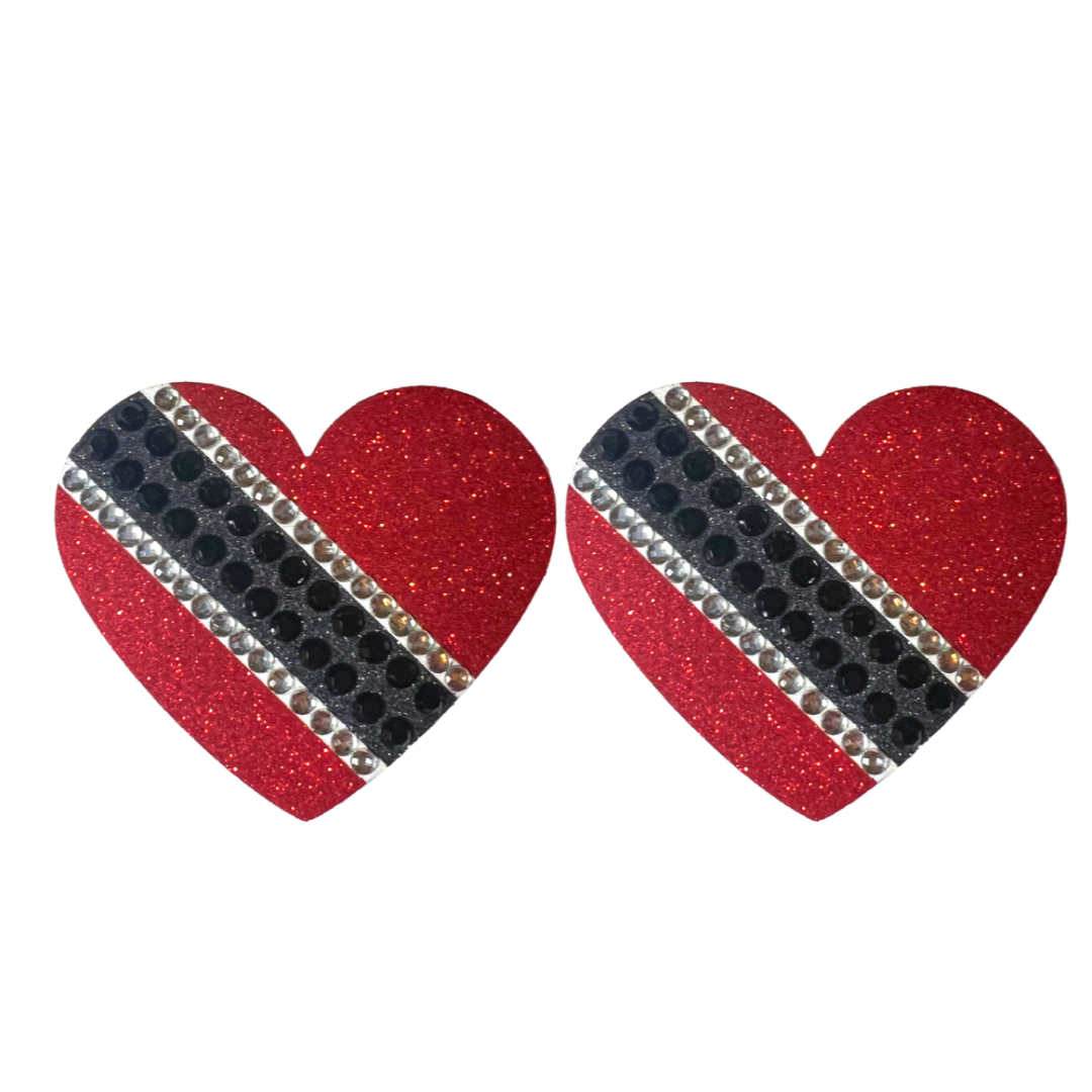 TRINI LOVE Trinité-et-Tobago Paillettes cœur scintillantes, couvertures pour burlesque, carnaval rave et festivals – VENTE