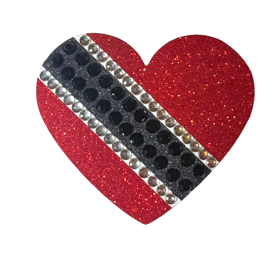 TRINI LOVE Trinité-et-Tobago Paillettes cœur scintillantes, couvertures pour burlesque, carnaval rave et festivals – VENTE