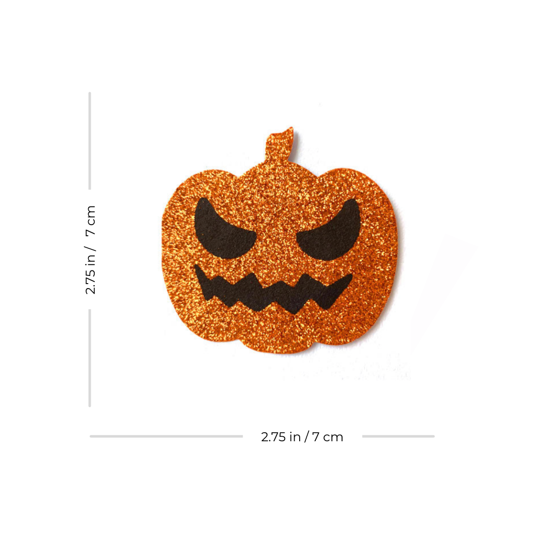 Pumpkin Spice pumpkin glitter pasties nipple covers for Halloween, Raves, Festivals, Parties, Burlesque