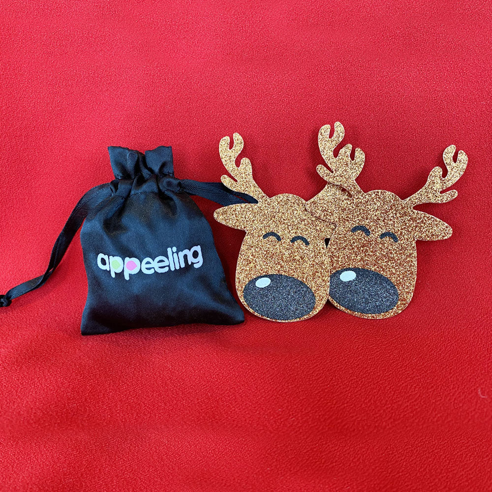 Vixen Glitter Reindeer Nipple Pasties, Covers